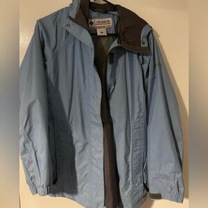 Columbia Titanium Sky Blue Rain Hooded Jacket